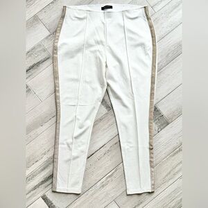 NWT! Ashley Stewart Gold Side Striped Ponte Legging - size 22/24